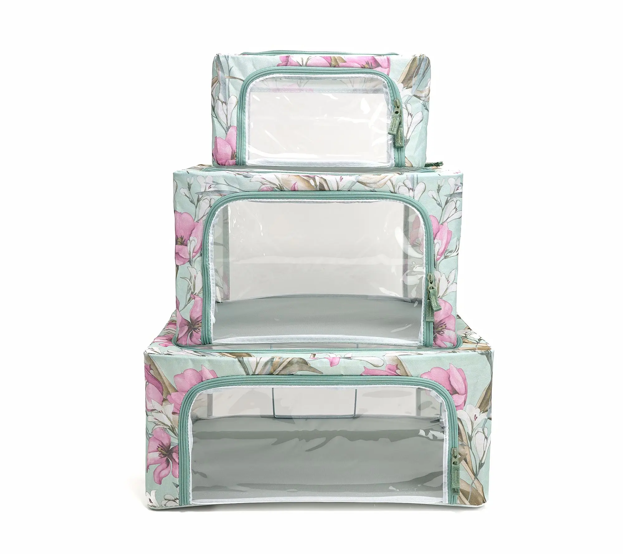 Periea Set of 3 Assorted Storage Boxes w/Clear Windows