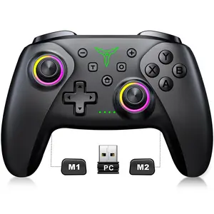 ESYWEN Wireless PC Gaming Controller - Enhanced Wireless Blue-tooth Controller with Hall Joysticks & 1000mAh Battery-Game Controller Work for Android/iOS/Steam and Switch 2/1 with Turbo Controller with Programmable (Black-PC)