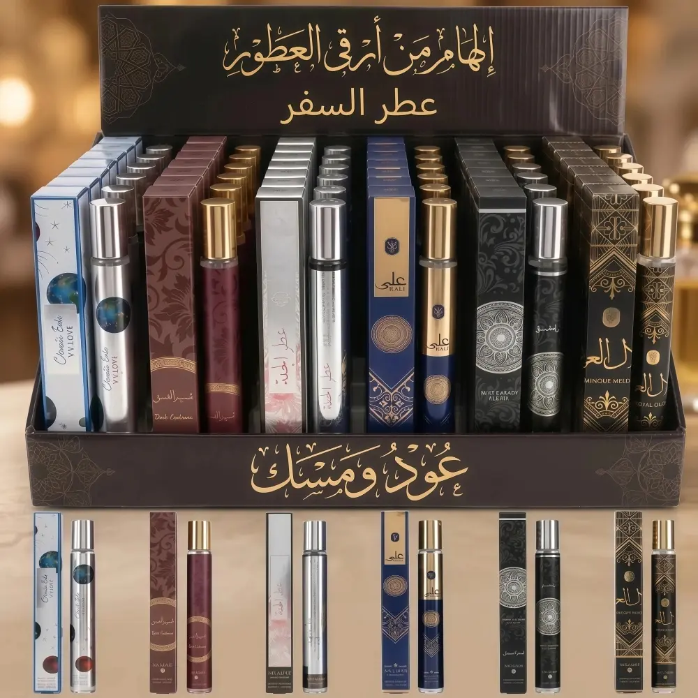6 Pcs Long Lasting Cologne for Men, Arabian Perfume Travel Size Spray Set, 1.2 Fl Oz Portable Fragrance Variety Pack, Intense Oud Cologne Pack for Daily & Travel