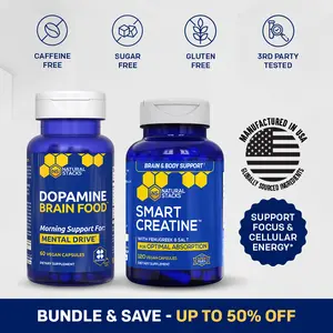 Dopamine Brain Food & Smart Creatine Stack - Supports Focus Motivation. Advanced Absorption Formula. More energy. Better brain function. Ultimate performance.