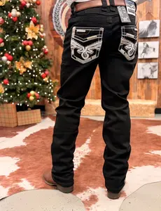 Men western jeans black Men western jeans black