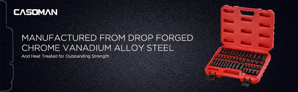 50PCS 1/4 Inch Drive Master Impact Socket Set,Metric/SAE,Deep/Shallow,6 Point,CR-V, 5/32 Inch - 9/16 Inch, 4mm - 15mm High Torque Tool Hex Wrenches#TikTokShopBlackFriday