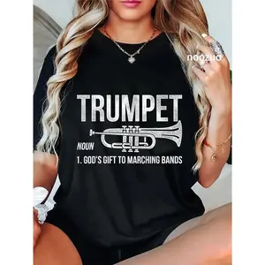100% Cotton Gift To Marching Band Trumpet T-Shirt