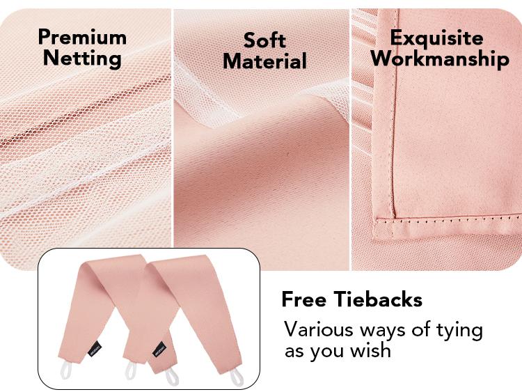 Deconovo Sheer Overlay Blackout Curtains（2 Panels, Double Layer）for Bedroom, Grommet Thermal Insulated Curtains with 2 Tie Backs living curtains