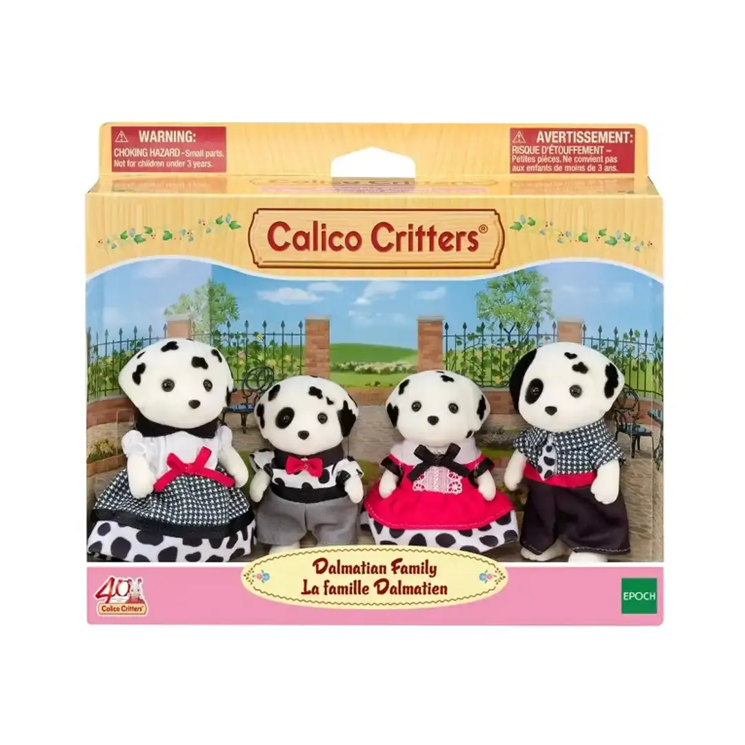 Calico Critters Dalmatian Family Soft Stuffed Collectible Doll, Soft Huggable Fabric Stuffedtoy for Kids' Imaginative Play & Display, Cute Collectibles, Animal Merch, Cartoon Animal Pattern, Cute Animal Design