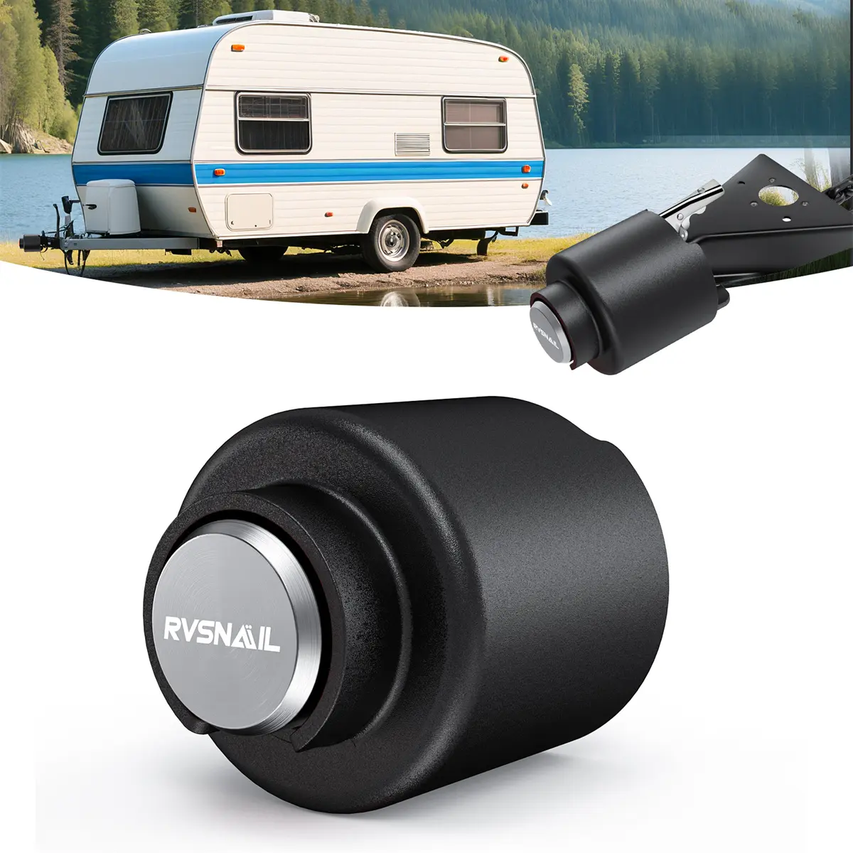 Heavy Duty Trailer Coupler Lock for 2-5/16" Coupler – Anti-Theft Steel Hitch Lock w/ Drain Hole | RV Dump Boat & Camper Trailer