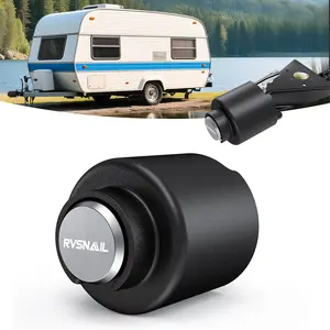 Carbon Steel Trailer Coupler Lock for 2 Inch & 2-5/16 Inch Trailer Couplers | Round Sleeve Lock & Hockey Puck Lock with Dual Locking Mechanism & Anti-Pick Lock Cylinder | For RVs, Trailers & Boats  #TrailerCouplerLock #RVLock #BoatTrailerLock