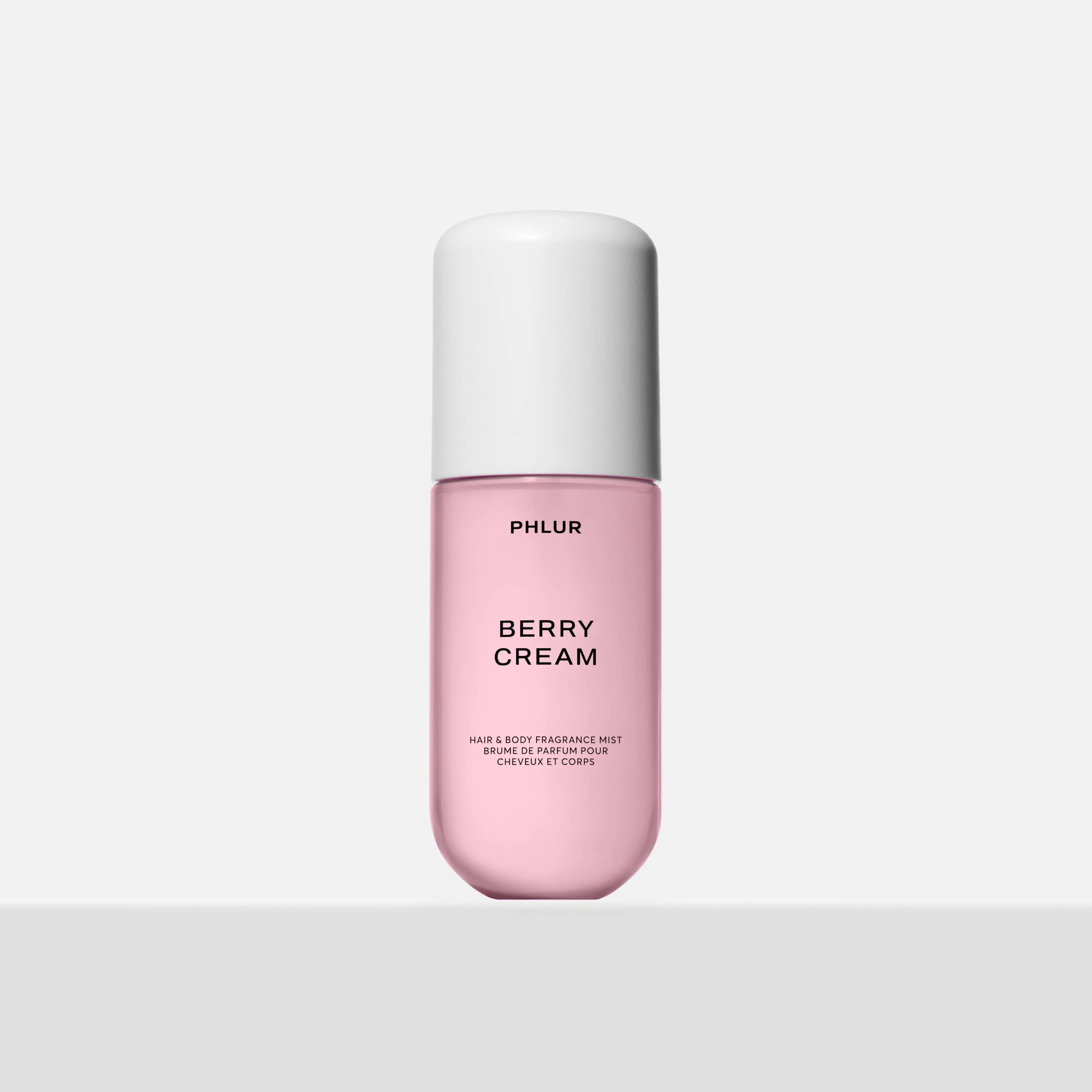 PHLUR Berry Cream Body Mist - Travel Size Hair & Body Fragrance Mist with Strawberry, Sweet Cream, Hibiscus Flower & Apple Leaves (3 fl oz)