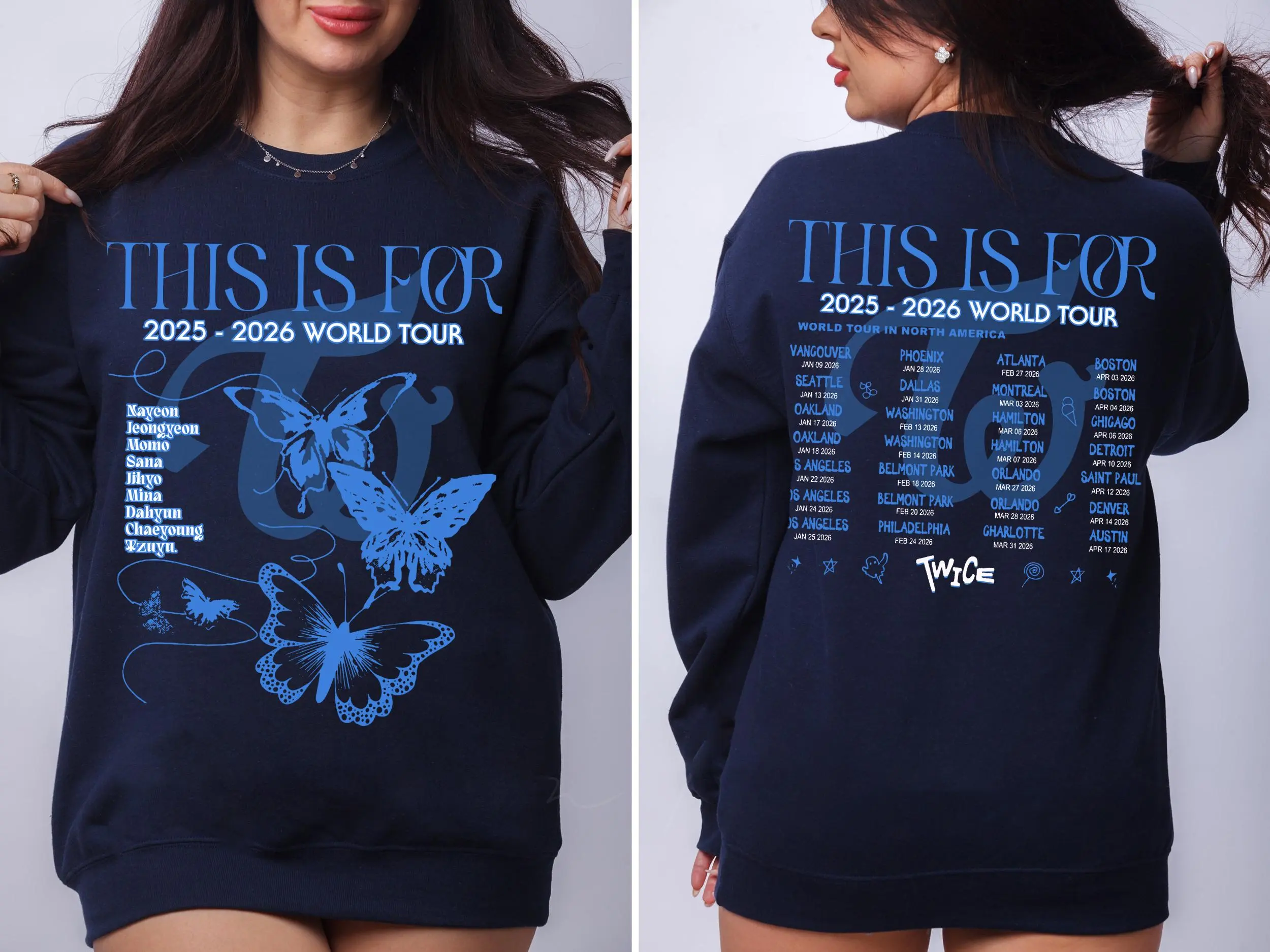 Retro Twice This Is For World Tour 2 TShirt, Sweater, Twice Members Shirt, Twice 2025 World Tour, Kpop Twice Merch, Gift For Once