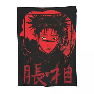 Aura Blankets Cozy Choso JJk Manga Jujutsu Kaisen Blanket Merch Bedding Decorative Red Blood Blanket Throw Ultra-Soft Flannel for Office Superb Christmas blanket gift