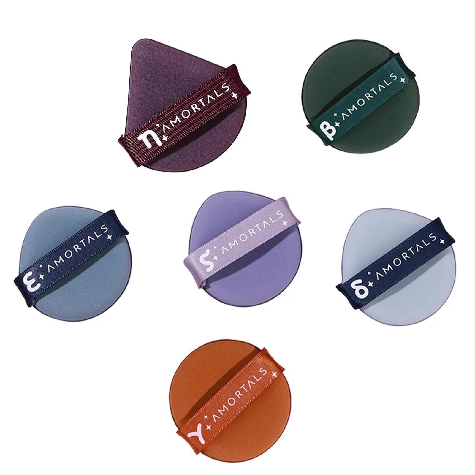 7-Piece Blending Sponge Set for Face Make-up, Soft Puffs with Elastic Strap for Foundation, 3 Practical Shapes for Dry or Damp Use, Smoothing, Foam, Color Correction, Dry/Damp Use, 7 Different Shapes, Makeup Sponges, Beauty Sponge