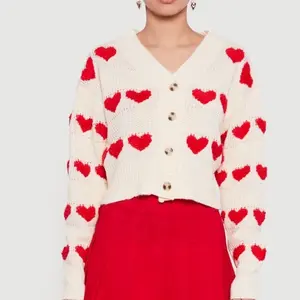Cropped Heart Sweater Perfect for Valentines