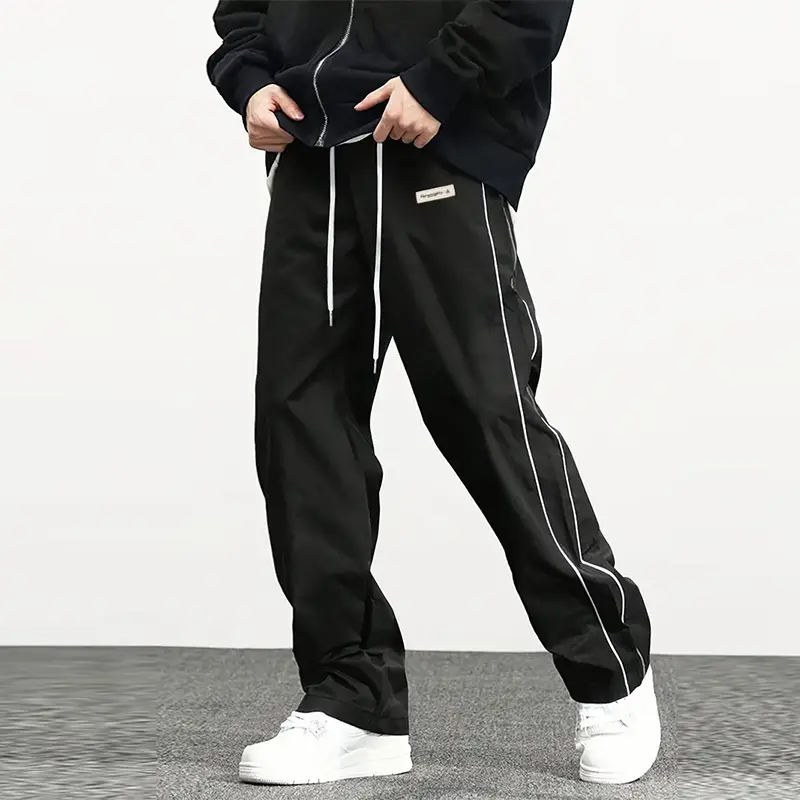 Plus Size Men's Casual Sports Pants Striped Trousers Daily Commuter Autumn Winter Long Pants pant waterproof fleece straight-leg sweatpants jogger belt everyday winter wear gothic faith pocket long sleeve pullover stylish zipper worm meme trendy vintage s