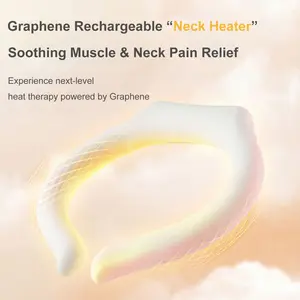Graphene Rechargeable Neck Heater – Fast Heat Therapy, 8-Hour Battery Life, Food-Grade Silicone, Soothing Muscle & Neck Pain Relief, Wearable for Home, Office & Outdoor Use, Perfect Gift for Mom, Dad, Him & Her, Valentine's Day Gift, Mother's Day Gift