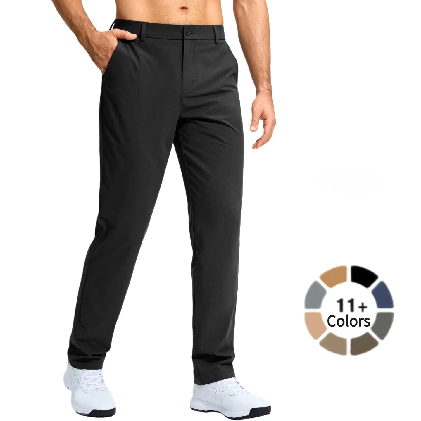 G GRADUAL Men's Golf Pants, Straight Leg Stretch Trousers for Work and Business, Lightweight Quick Dry Fabric with 4 Pockets, 30"/32"/34" Inseam, Men's Pants, Casual Comfy Loose, Polyester Fabric, Belt Loops