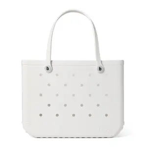 Bogg Bag Original Tote Bag - For Shore White: Vinyl Shell, Removable Pouch