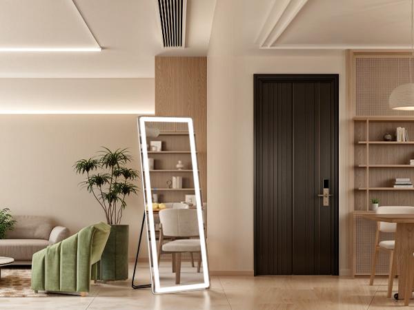 [LIVE] Full Length Mirror with LED Lights, 64"x21" Lighted Floor Standing Mirror Decor Durable Glass