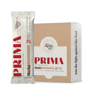 (NEW) PRIMA Ancestral Protein Bar – Mocha (7 Pack) | 21g Grass-Fed Whey Protein, 100% Real Ingredient Snack with Grass-Fed Tallow & Organic Raw Honey | Seed Oil Free, Gluten-Free, Low Carb Clean Energy Bar Proteinbars Coffee