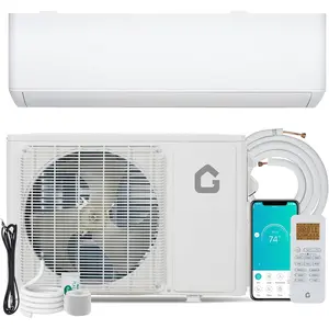 9000 BTU 24 SEER2 Mini Split Air Conditioner & Heat Pump, 208-230V Ductless Inverter AC Unit, Cools & Heats Up to 450 Sq. Ft, Works with Alexa, Complete Installation Kit, Energy Efficient