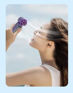High Speed Handheld Fan | 0-100 Gears Adjustment, Long Battery Life, with LED Digital Display, Lightweight, Portable, Low Noise, Wearable Design, Suitable for Outdoor Camping And Travel