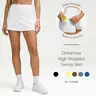 Colorfulkoala Dreamlux Women's High Waisted Above-The-Knee Tennis Skort - Buttery Soft, Lightweight, Breathable, Minimalist Everyday Active Wear Bottom with Built-in Pocket Shorts for Hiking, Running,sohochic
