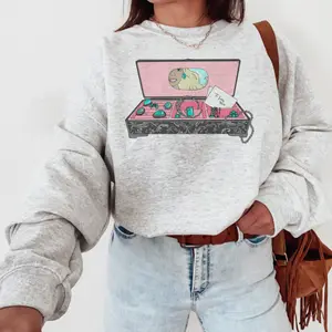 Pink & Turquoise Jewelry Box Sweatshirt, western clothing, western tops, western cowgirl stuff, punchy western wear, western outfits for women, country girl stuff clothing, graphic tees women, sweatshirts for women, western for women country girl clothes