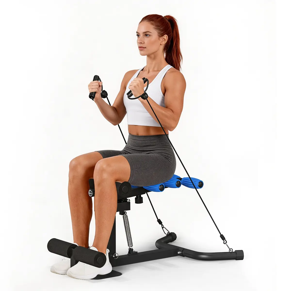 RELIFE Deep Squat Machine, Adjustable Steel Frame Glute and Leg Trainer, Functional Abdominal Exercise Equipment for Home Gym, 330 lbs Capacity, Full Body Workout