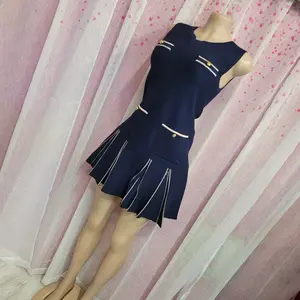 Dress casual womens tela gruesa