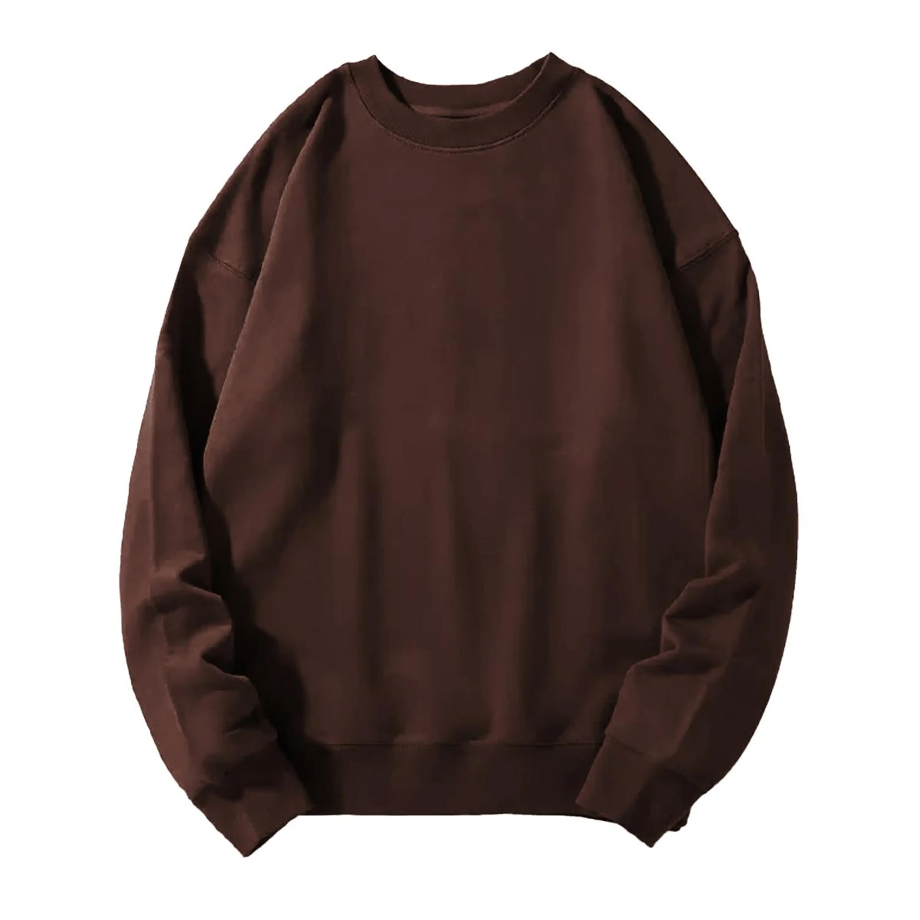 Women's Korean Style Fleece Crewneck Sweatshirt - Soft Cotton Blend Oversized Pullover Clothes, Basic Everyday Long Sleeve Casual Plain Top, Basic Tops, Comfy, Stylish, Longsleeves, Everyday TopsBack To School