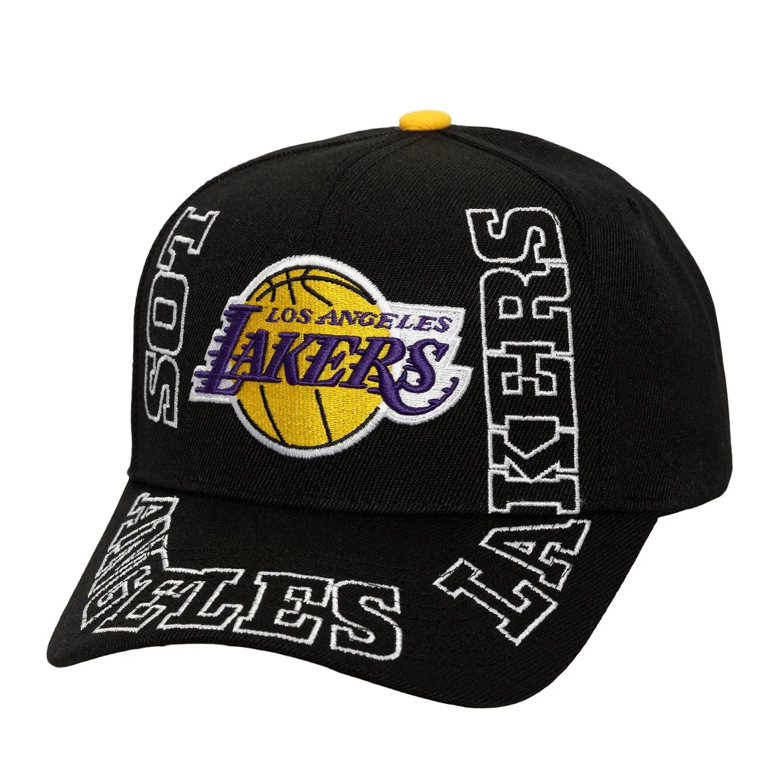 Los Angeles Lakers Black Around The Way Pro Snapback Hat