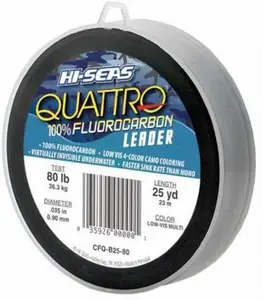 Hi Seas Quattro Fluorocarbon Leader Material