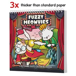 Fuzzy Meowvies Cozy and Cute Coloring Book for Adults and Teens with 30 Cinema-Inspired Cat Illustrations Bold Simple Easy Animal Designs for Stress Relief Relaxation