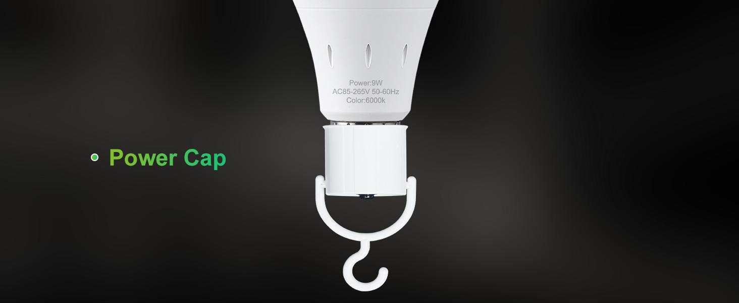Never left in the dark!  This 9W rechargeable bulb with E27/E26 base and hook is your go-to for power outages, camping trips, and emergency lighting—bright, reliable, and always ready!