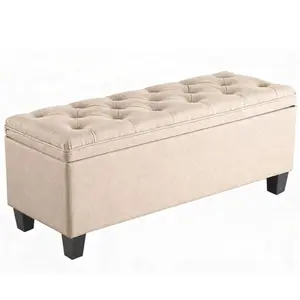 16×40×18 Inch Storage Ottoman Bench – With Footstool/Rest Stool Function, Suitable for Living Room/Bedroom/Entryway, Versatile Storage & Seating Solution