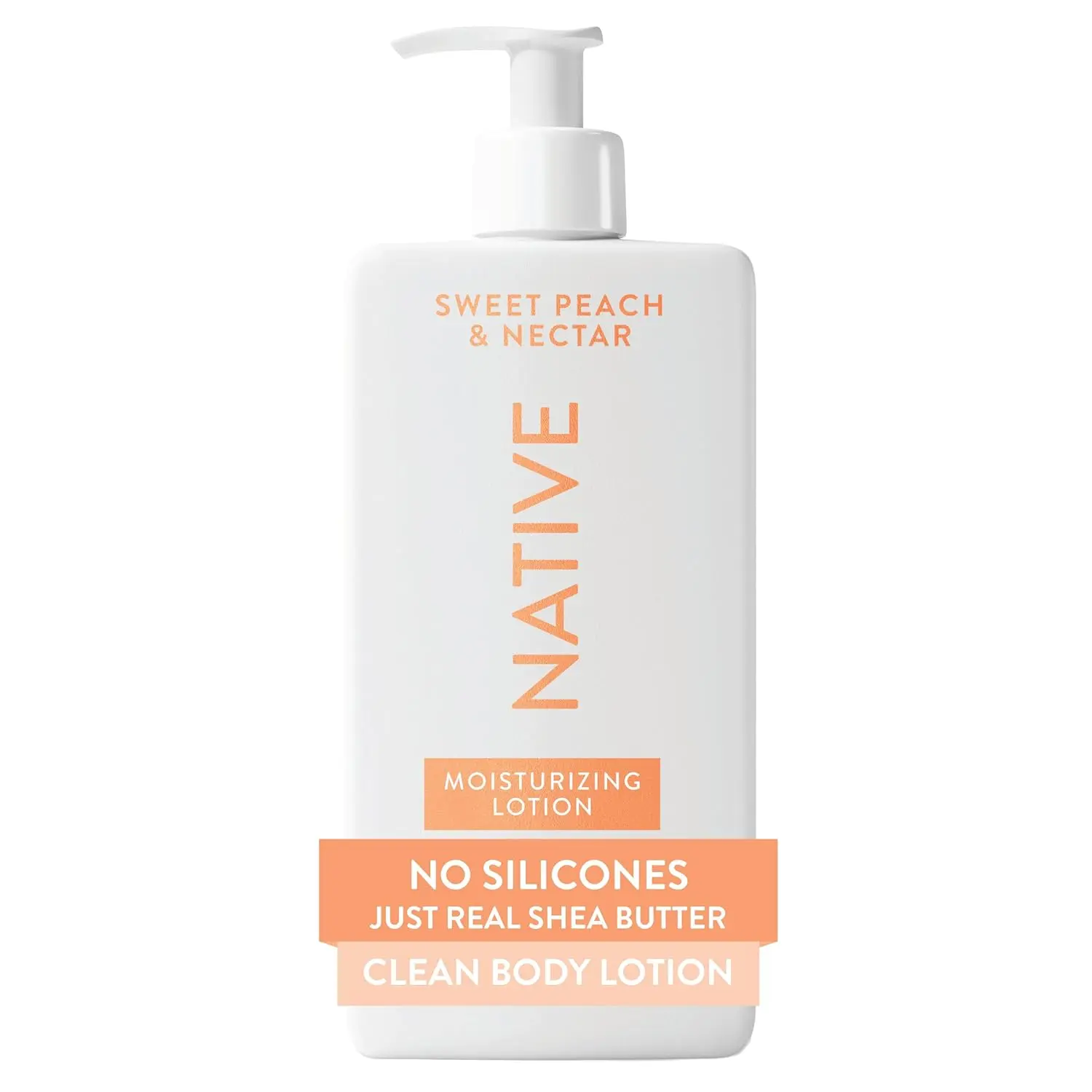 [ High Quality ] Native Body Lotion, Sweet Peach & Nectar, 48-Hour Hydration for Dry & Sensitive Skin, Made with Plant-Based Moisturizers like Shea Butter, Silicone & Paraben Free, 16.5 fl oz