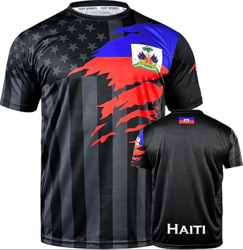 Haiti Soccer Jersey, Haiti Shirts, Streetwear Style, Game Day Outfit, Fan Gift, Casual Sportswear, Trendy Fit for Men Women Wear