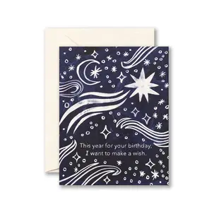 I Want To Make A Wish Birthday Card with "This Year for Your Birthday" Text and Star Design