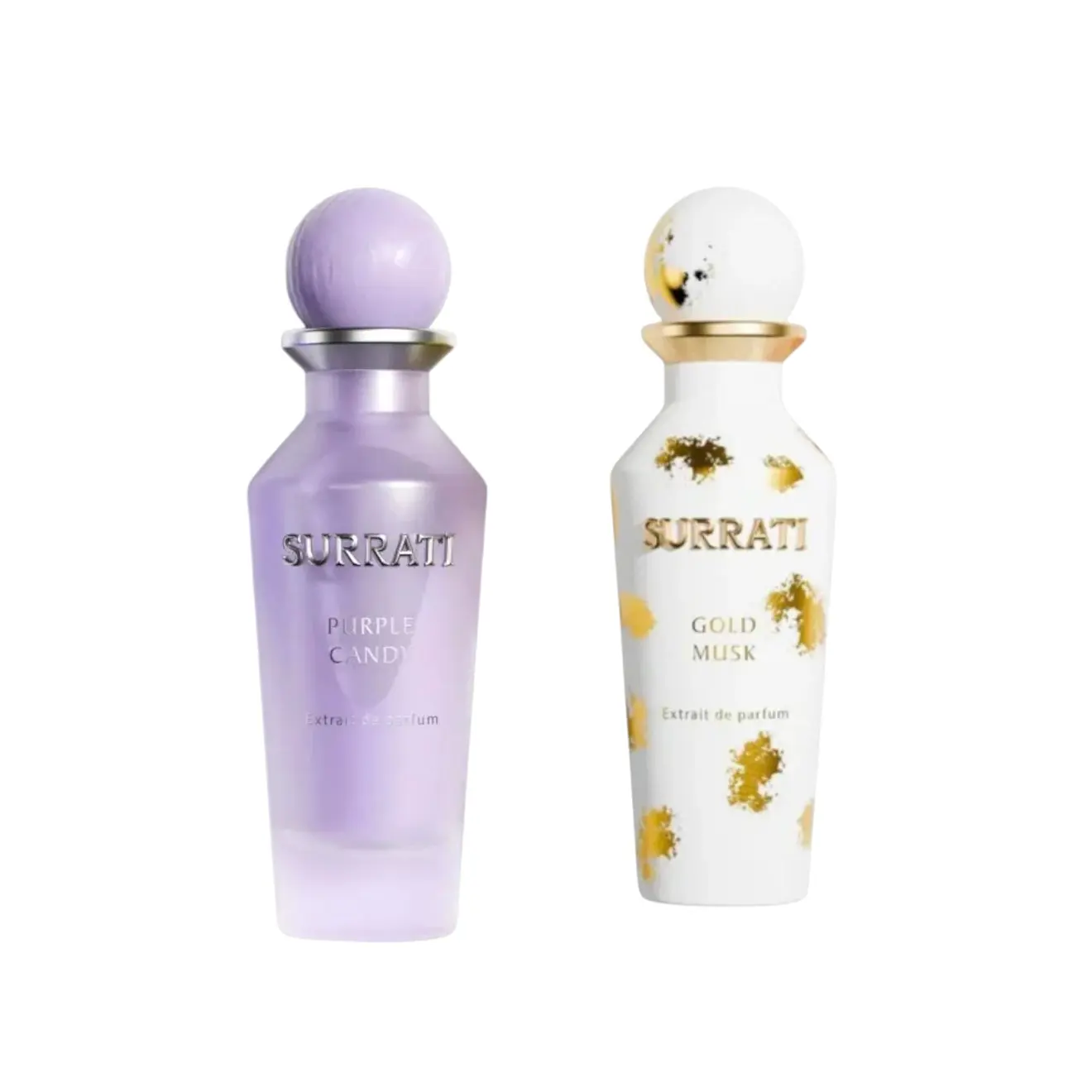 Surrati Bundle | Purple Candy + Gold Musk | Unisex Fragrance | 150 ML | Extrait De Parfum | Caramel - Fruits & Bergamot