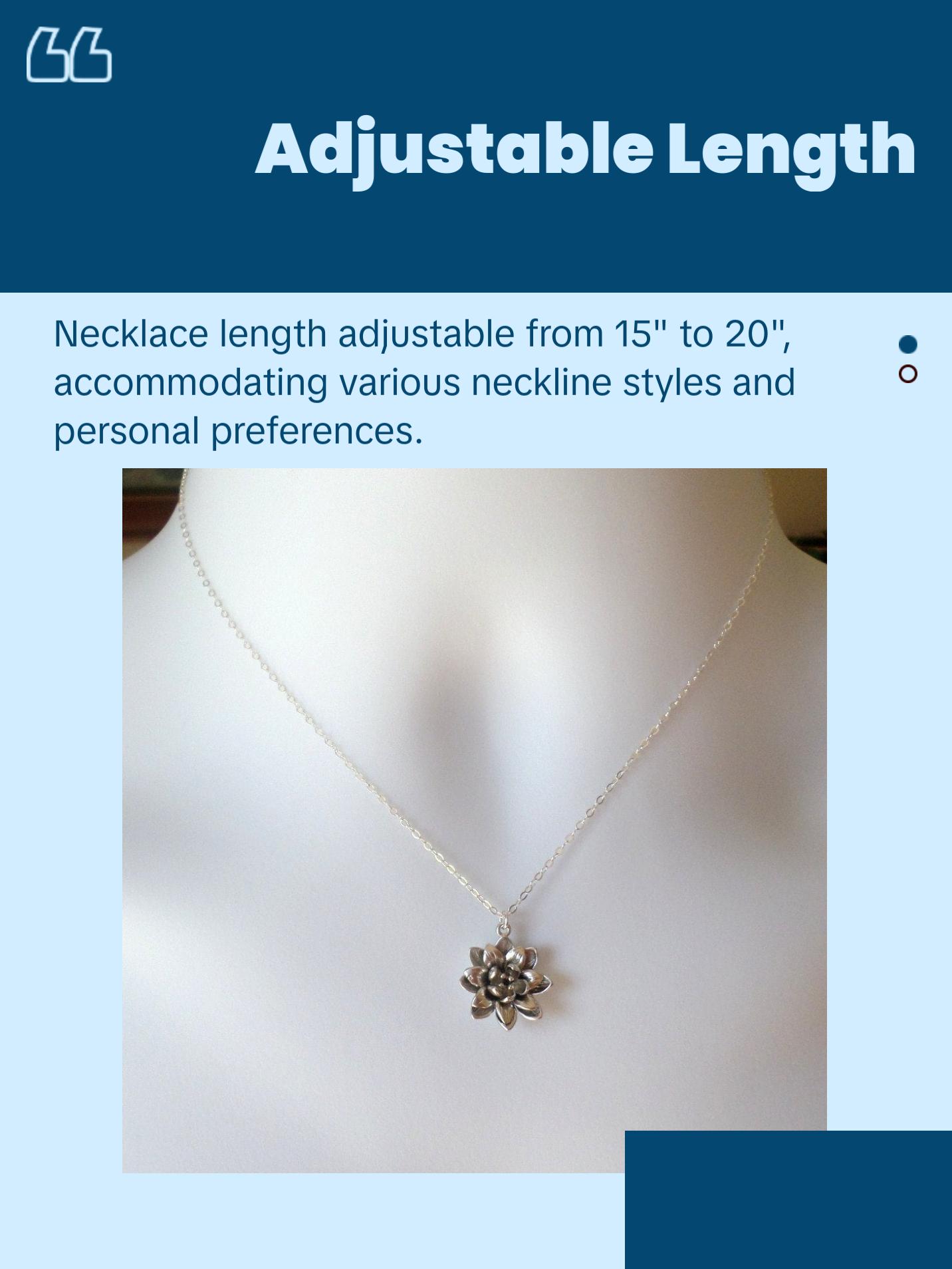 Chrysanthemum Necklace, Dahlia Necklace - Flower Necklace - Sterling Silver Necklace - Christmas Gift - Bridesmaid Gifts - Bridal