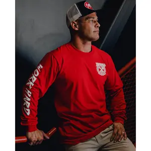 Party Crest Long Sleeve T-Shirt - Red