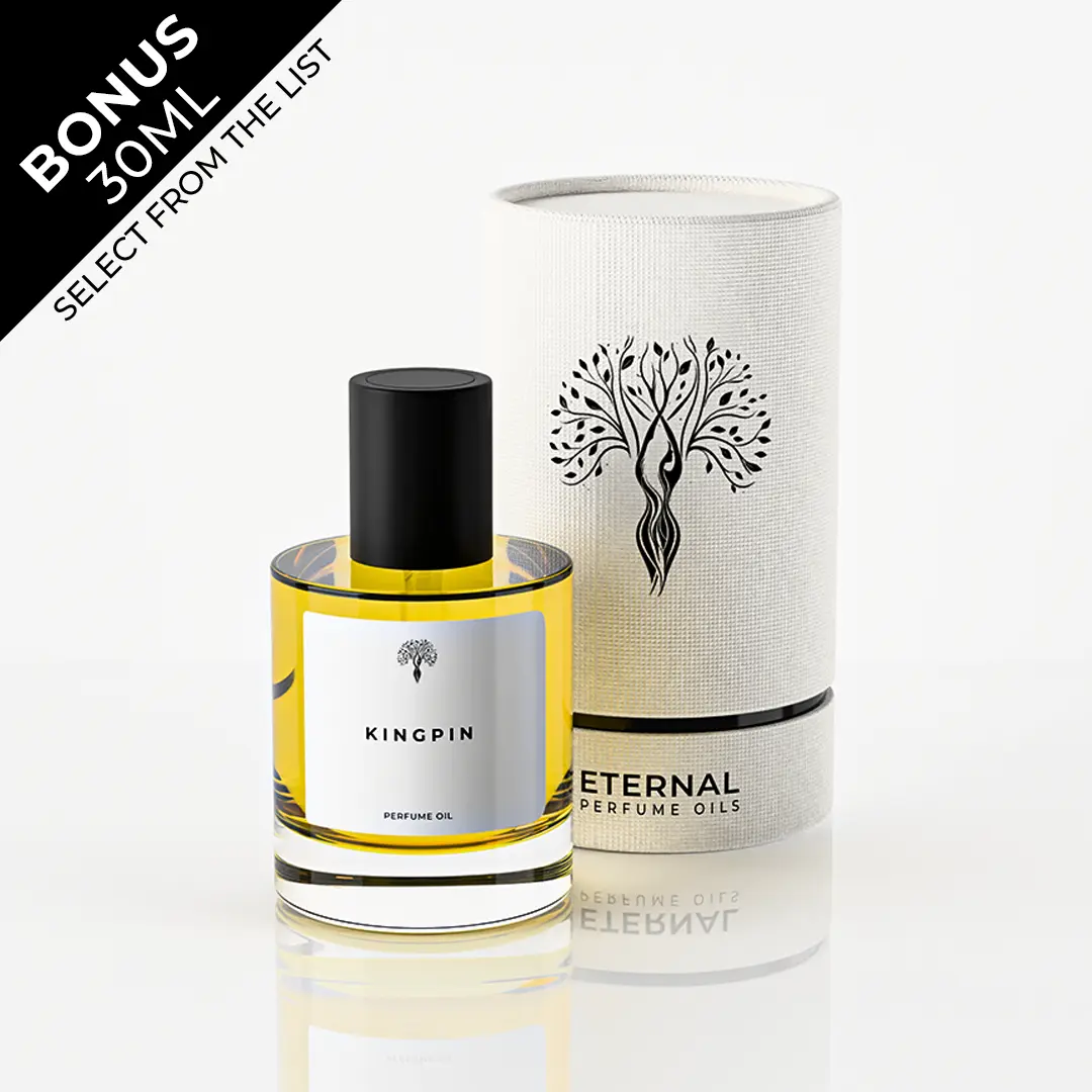 Eternal Perfume Oils  – Kingpin Perfume Oil, Fresh & Long-Lasting Men's Scent | 50ml with Bonus 30ml Bottle of Your Choice