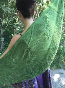 Earth Shawl – Knit Shawl Pattern | Textured Shawl | Fiddle Knits Designs