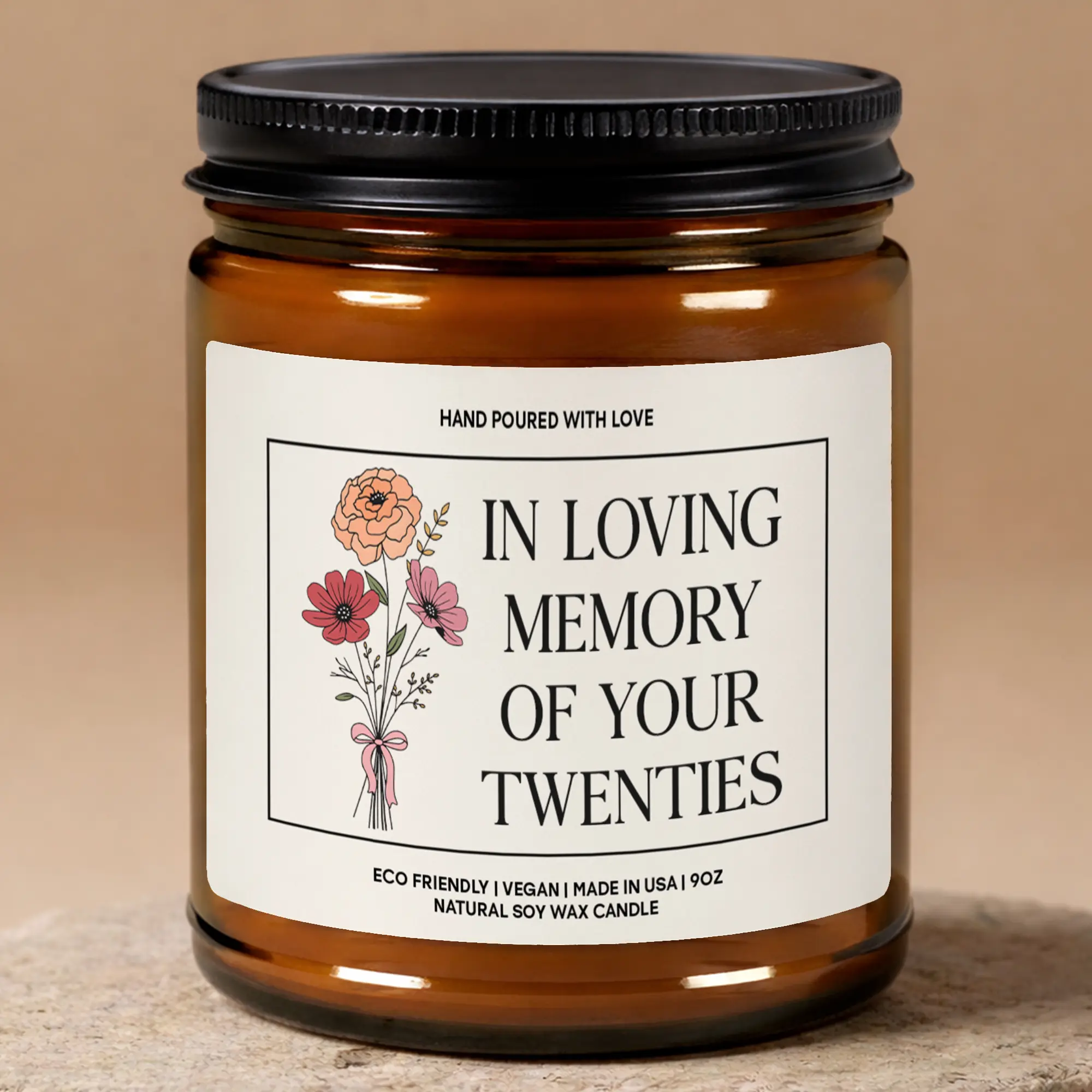 MAKEAGIFT 30th Birthday Candle, Milestone Birthday Gifts, In Loving Memory Of Your 20s Candles, Adult Humor Birthday Gift, Aging Humor Candle