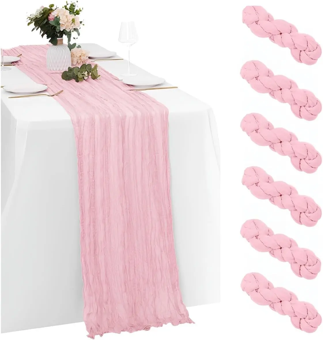 6/10 bohemian-style table runner set, perfect for holiday parties, dining room accessories, and thick cloth placemats for living room tables