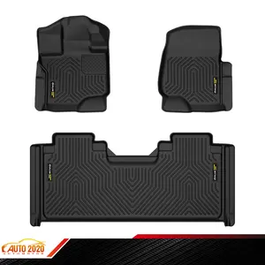 All Weather TPE 3D Floor Mats Liners Fit For 2015-2025 Ford F150 Super Cab Black