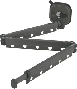 Wall Mounted Clothes Drying Rack with Suction Cup,Folding Laundry Hanger Dryer Rack, Space Saver 360° Retractable Collapsible Drying Racks for Laundry,Balcony, Mudroom, Bedroom