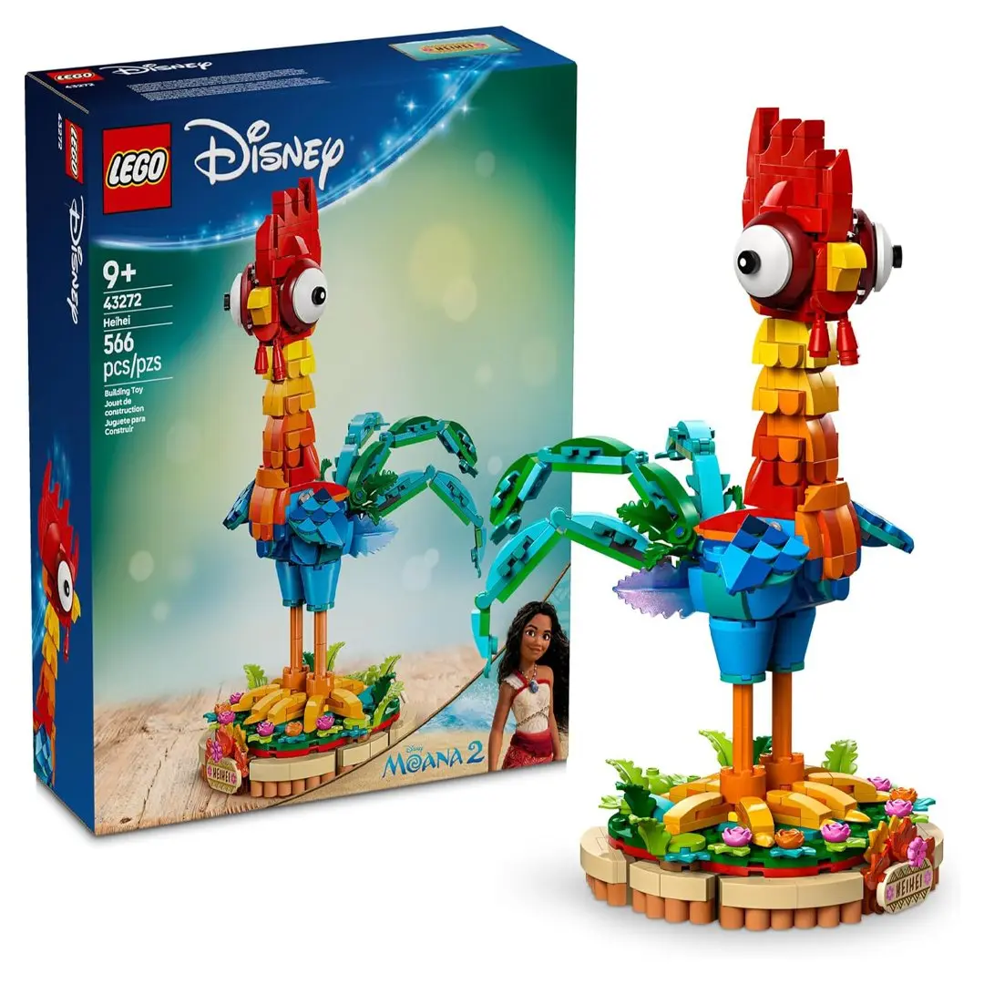 LEGO Disney Moana 2 Heihei Building Set, Brick Kit, Gift Ideas for Kids (43272)