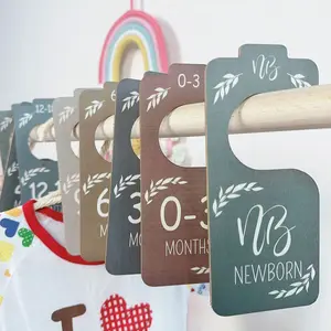 Wooden Baby Closet Dividers, Double Sided Colorful Hanging Organizer, Nursery Decor, Baby Clothes Dividers, Perfect Gift for Holidays