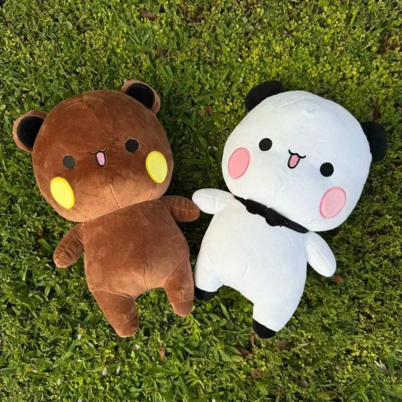 Bubu Dudu Yier Plush - Adorable Brown Bear & White Panda Stuffed Toys for Kids