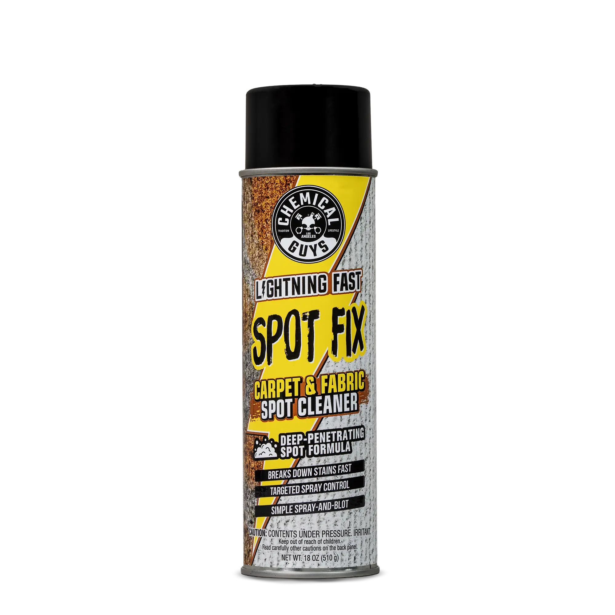 Chemical Guys Lightning Fast Spot Cleaner Premium 532ml Spray - Powerful Cleaning Solution, Stain Removers for Car Interior, Multi Purpose Cleaning for Carpet, Fabric, Floor Mat Indoors